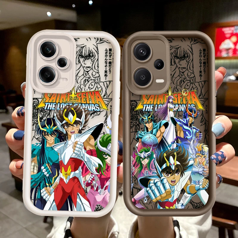 Saint Seiya Anime For Redmi Note 13 12 11 10 9 Pro Plus 5G POCO F3 F4 F5 X3 X4 X5 GT Soft Eye Ladder Phone Case