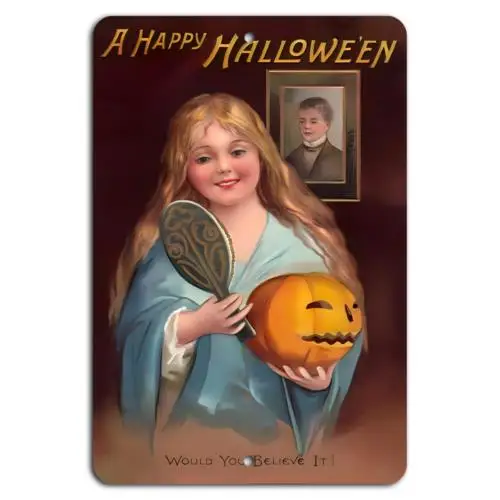Charming Halloween Delight: Believe the Magic!-Aluminum-tin sign