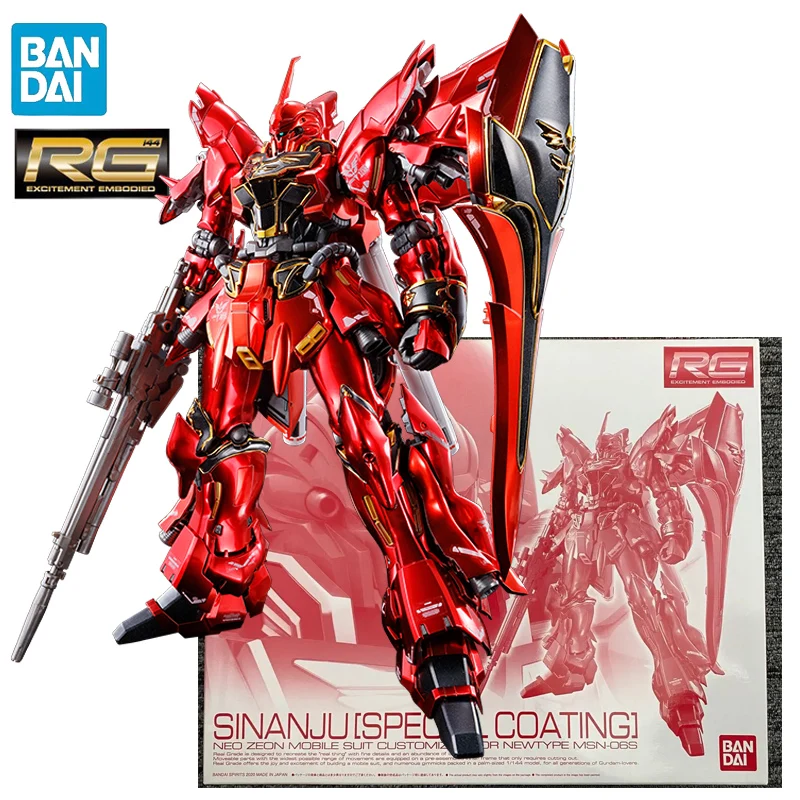 

BANDAI PB LIMITED RG 1/144 MOBILE SUIT GUNDAM UNICORN SINANJU [SPECAL COATING] Anime Action Figures Assembly Model Toy