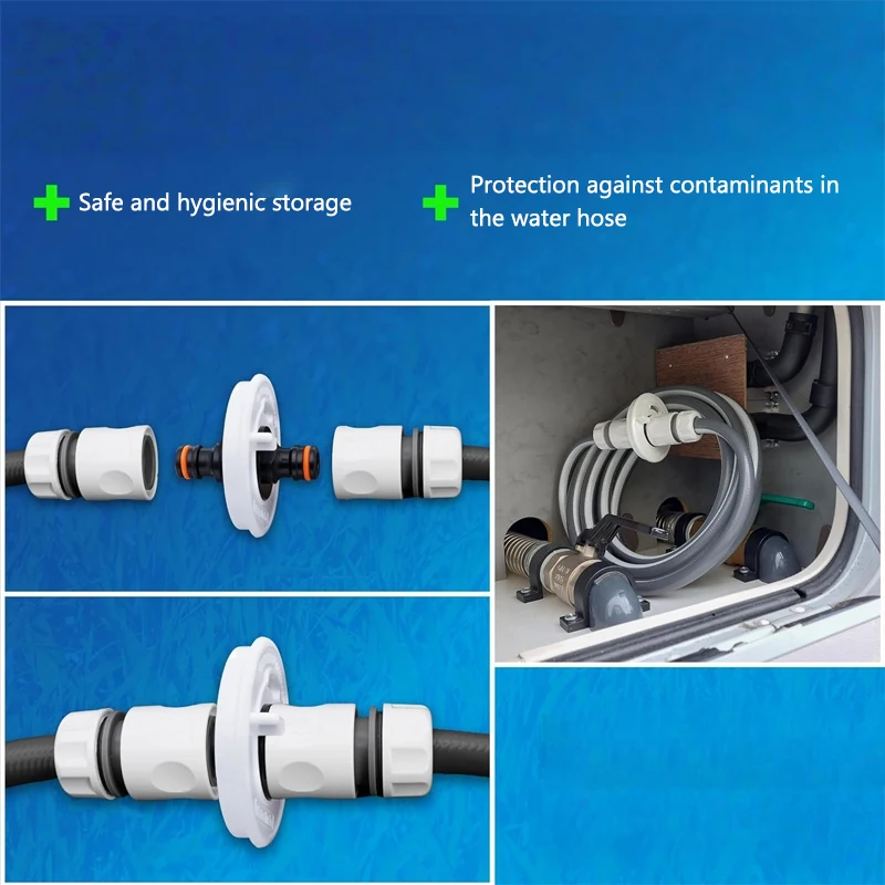 1Set Caravan Wasser Tank Abdeckung Wasser Einlass Adapter Mit Wasser Rohr Joint Hohe Qualität RV Wasser Tank Kappe Füllung zubehör