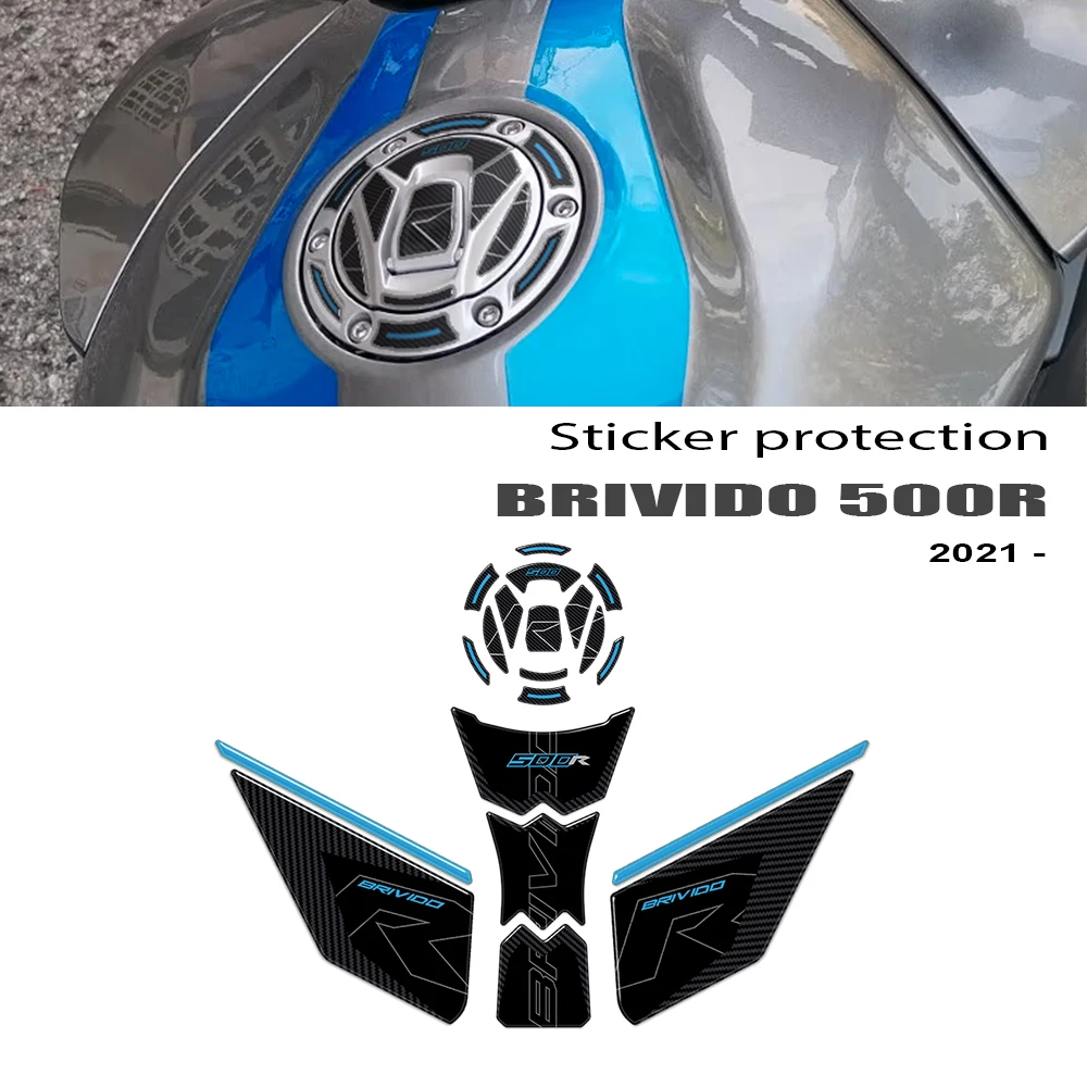 

3D Resin Sticker Protection Kit Tank Pad Decals For Voge Brivido 500 R 2021 2022 2023 2024