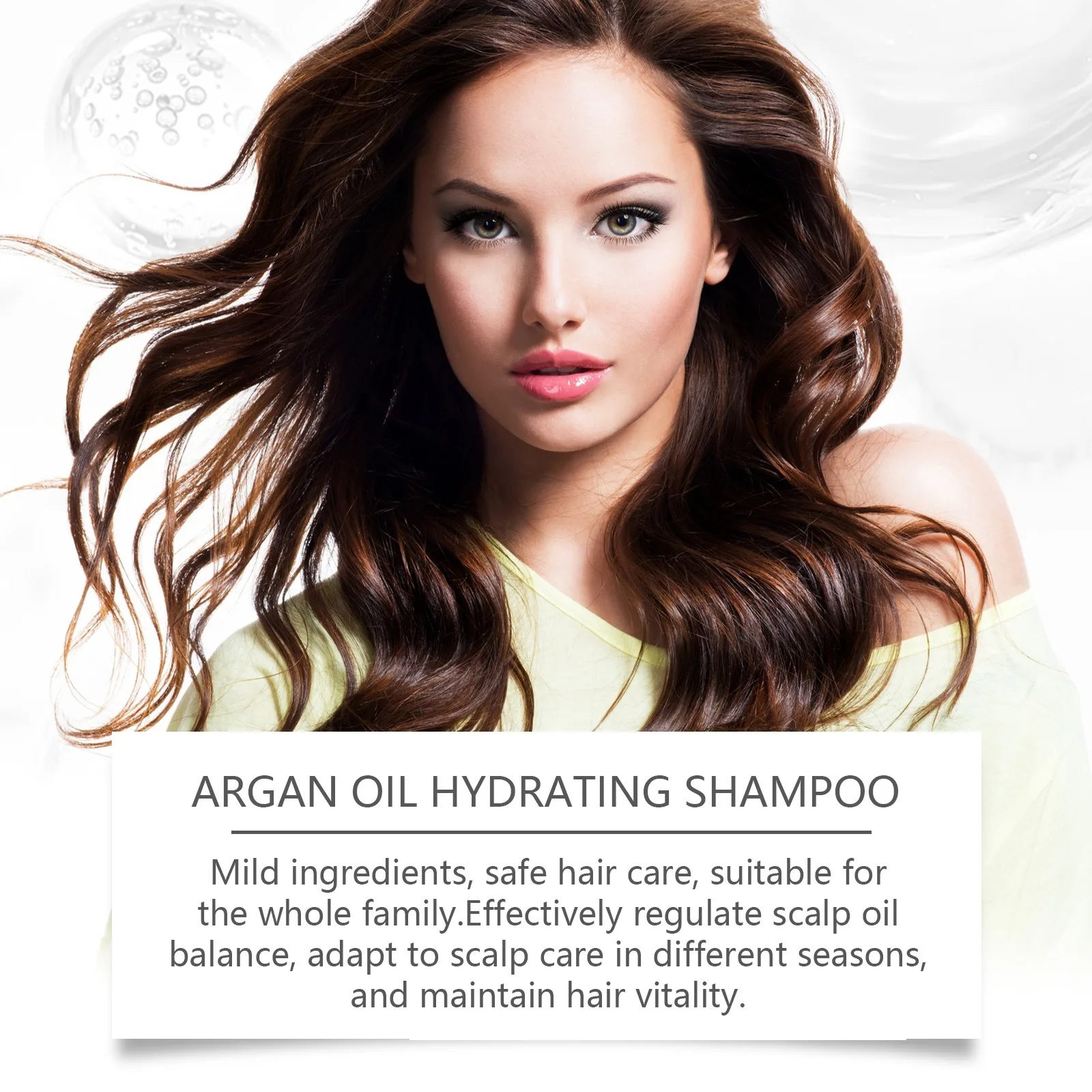 Moroccan Pure Moroccan Nut Oil Shampoo, soft and damaged, prevent curl, smooth hair, and long-lasting female perfume 100ml