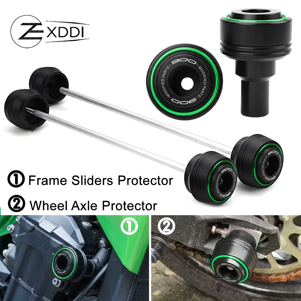 

For KAWASAKI Z900 Z900RS Z900SE Z 900 SE RS 2019-2024 2025 2026 Motorcycle Frame Sliders Protector & Wheel Axle Crash Protector