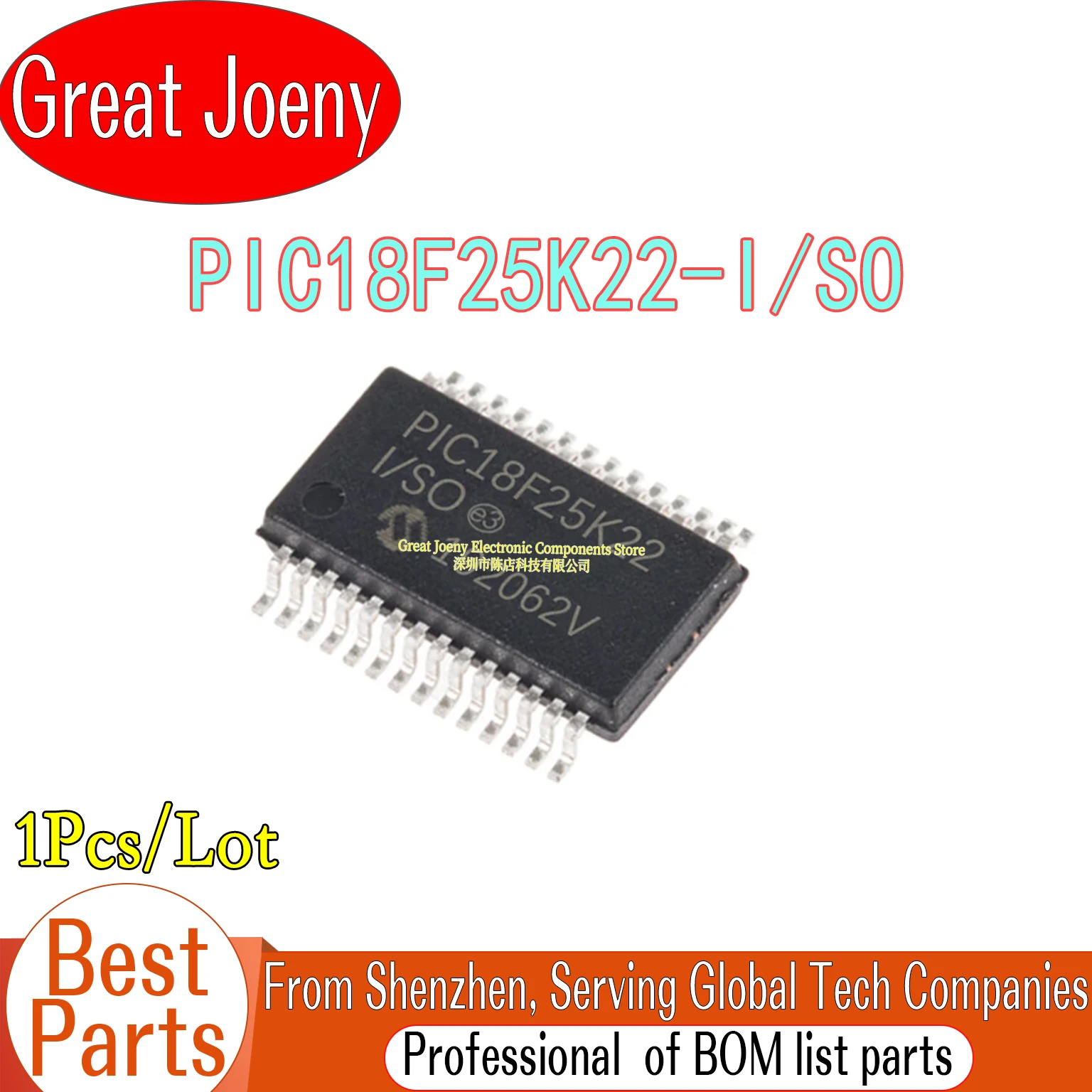 

100% New Original PIC18F25K22 PIC18F25K22-I/SO IC MCU Chipset SOP-28