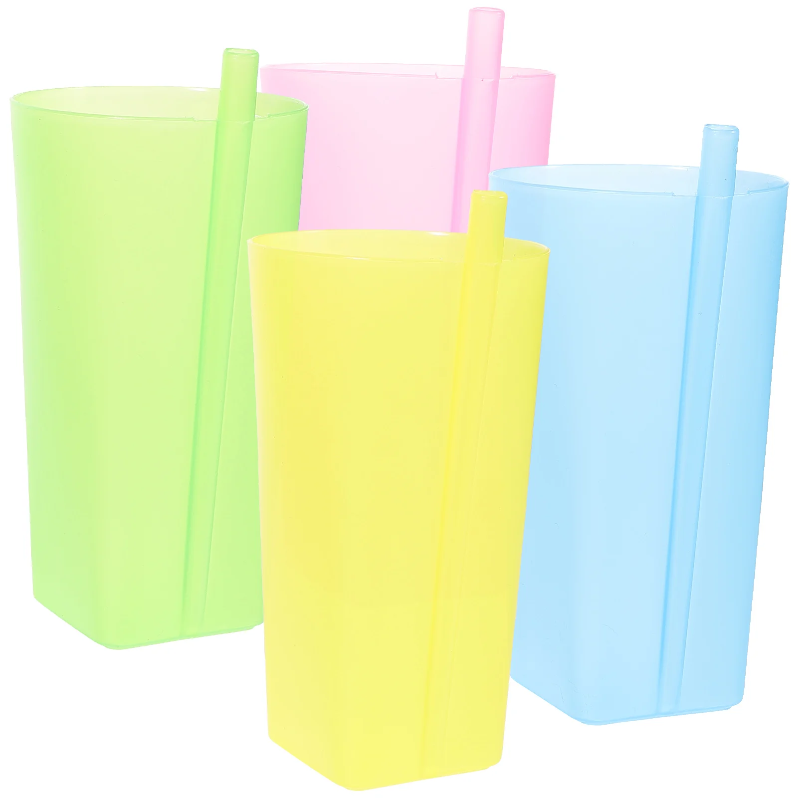 

4 Pcs Kids Sippy Cups Portable Coffee Tea Juice Holder Outdoor Camping Healthy Material Safe Use Stacking Storage Durable Family