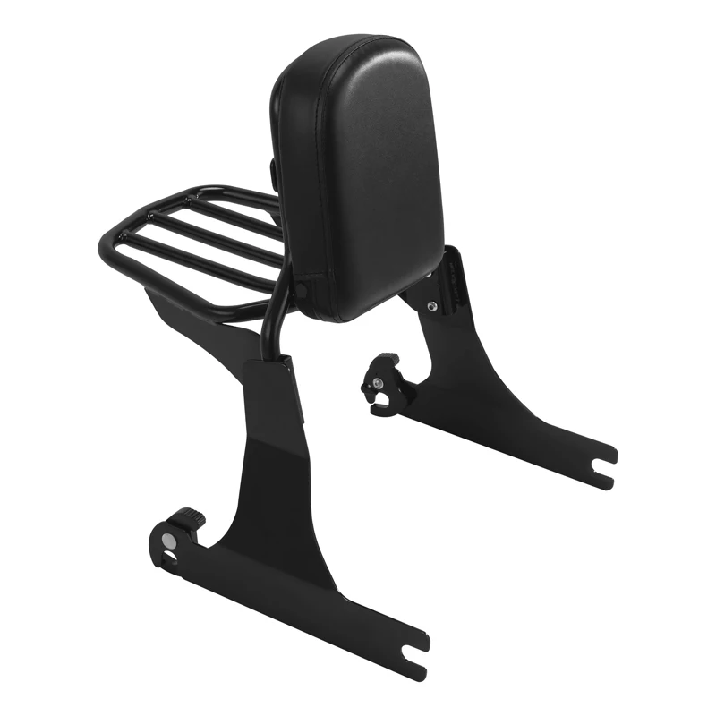 Black Backrest Sissy Bar Luggage Rack Fit For Harley Softail Breakout 2013-2017 CVO FXSBSE