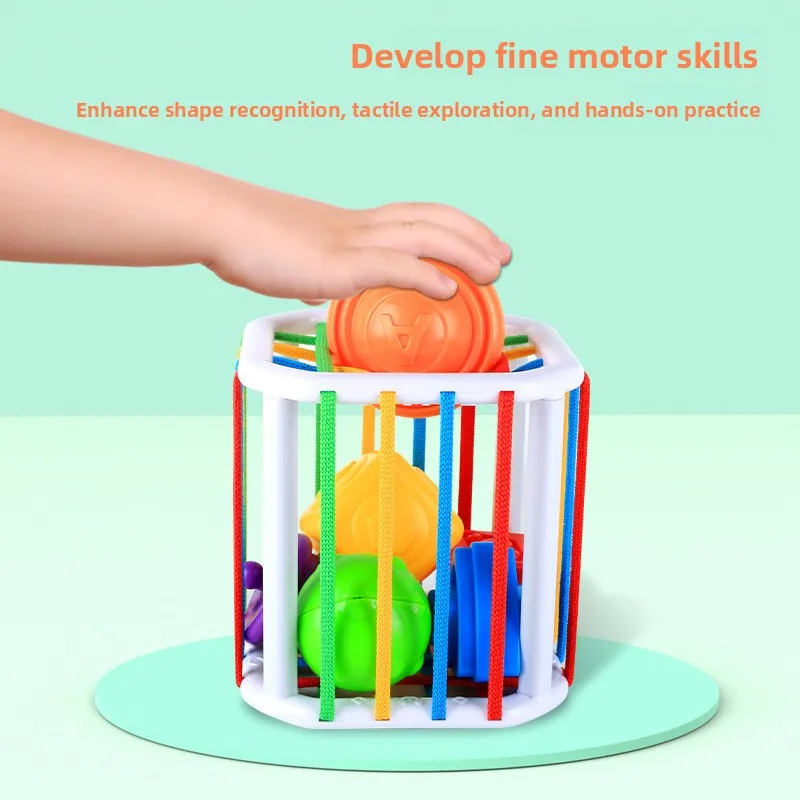 Giocattolo cubo color arcobaleno per neonati Riconoscimento precoce dei colori Eon Giocattoli per addestramento sensoriale a mano Cubo magico per bambini Giocattoli Eonal