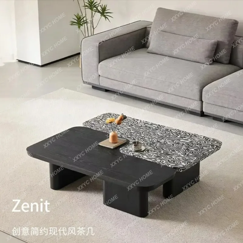 XX  minimalist light luxury solid wood special-shaped coffee table
