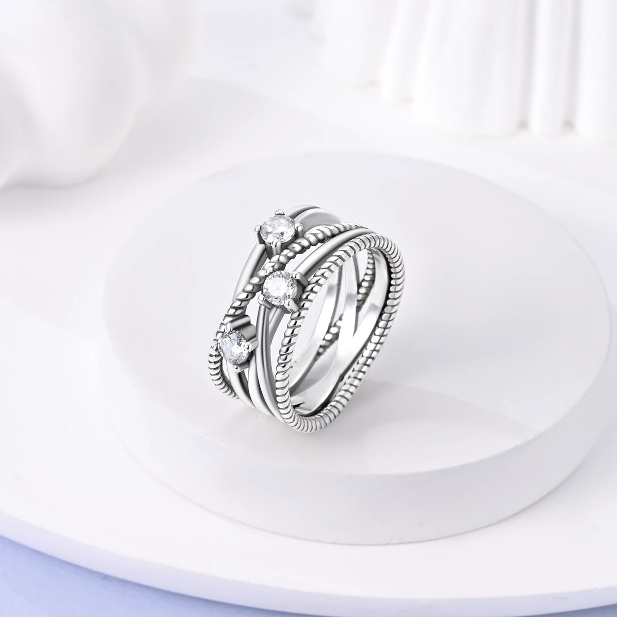 925 Sterling Silver Wide Rings For Women Cocktail Ring Palm Turtle Paw Heart Wedding Anniversary Fine Jewelry Gift image 2