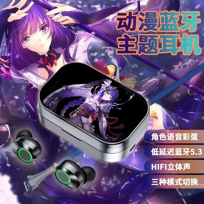 雷電将軍ヘッドフォンアニメボーイズギフトかわいい-hifi-bluetooth-53-ヘッドセットコスプレアクティブノイズキャンセリングインナーイヤー型-tws-ヘッドセット