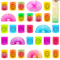 12pcs/bag Colorful Neon Rainbow Plastic Spring Toys for Birthday Party Favors Classroom Prizes Guest Gifts Goodie Bag Fillers