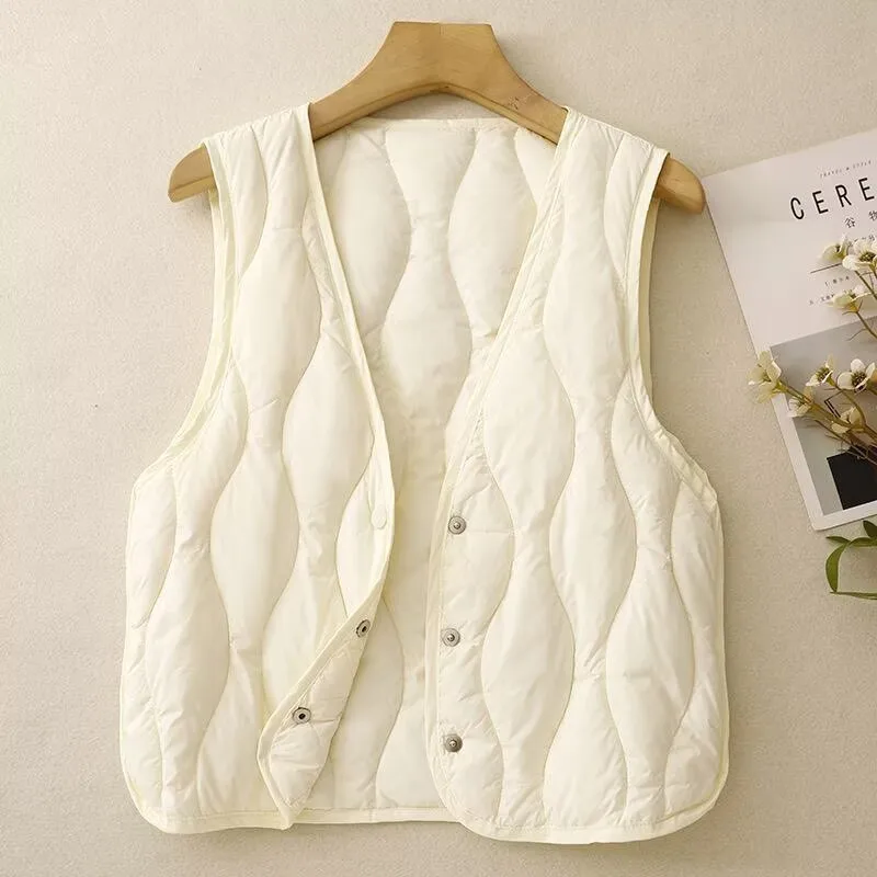 Womens Cotton Vest Light and Thin Down Waistcoat