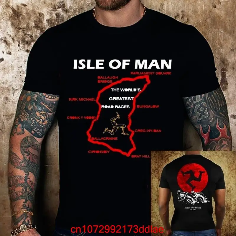 Vintage Motor Race Case Tt Classic Man Isle Of Man round neck cool man\'s T-shirt