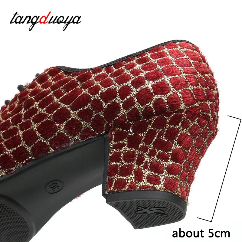 Latin Dance Shoes Sneakers WOMEN Jazz Modern Non-slip Soft Rubber Sole High Heel 5cm Teacher Train Women's Dancing Shoes image 4
