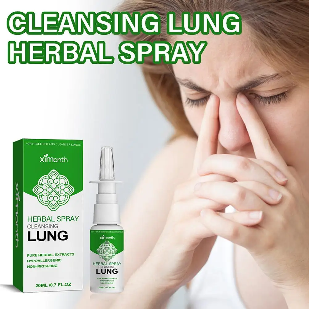 20ml Lung Herbal Cleanser Spray Smokers Clear Nasal Clear Dry Snoring Spray Solution Breath Throat Relieves Congestio Mist X8I1