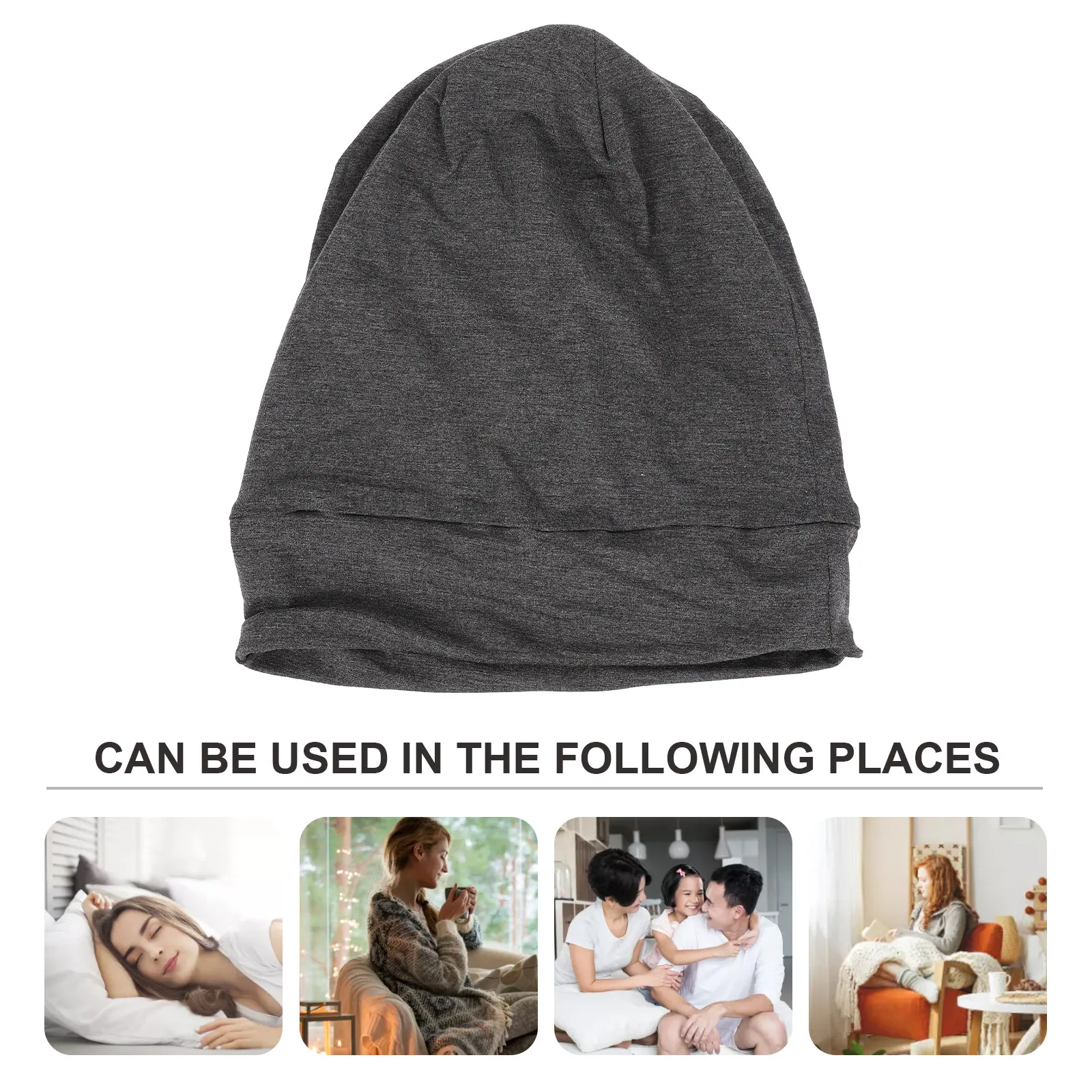 Satin Sleep Cap for Women – Soft Adjustable Breathable Hair & Face Smoothing Cap with Sweat Absorption