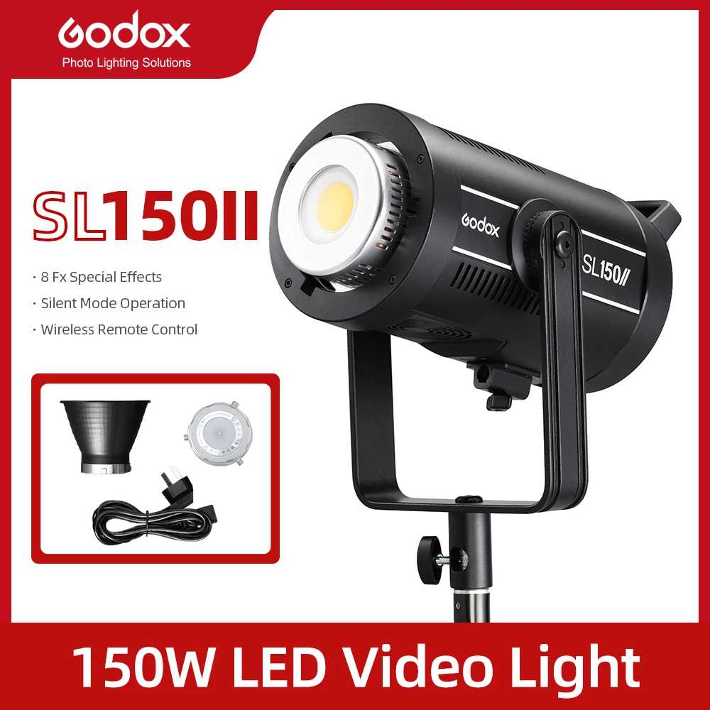 Godox SL150II SL-150W II 150W LED Video Light 150W Bowens Mount Daylight Balanced 5600K 2.4G Wireless X Systemfor Interview New