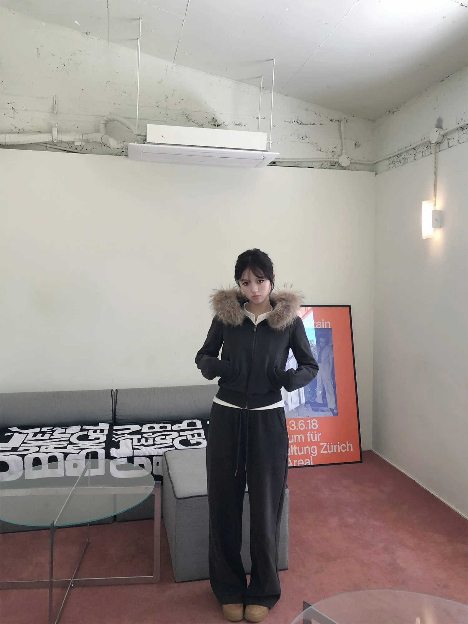 

Neurcz женская толстовка с капюшоном на подкладке Jaet ort стеганое пальто повседневное утягивающее платье с меховым воротником длинные брюки осенняя одежда