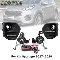 Car Front Bumper Halogen Fog Light Fog Lamp Set With Wiring Harness For Kia Sportage 2017 2018 2019
