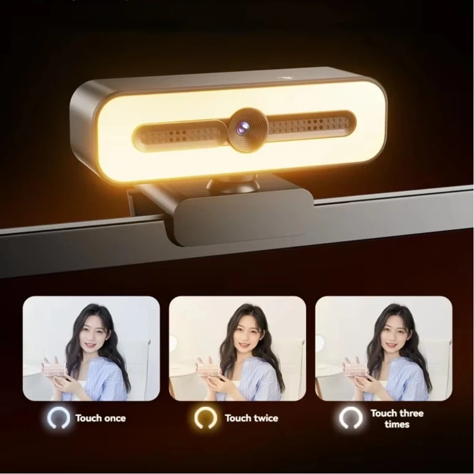 4K HD Mini Webcam With Microphone 1080P, Suitable For Live Video Call Conference, USB Interface Supports Laptop Desktop Computer