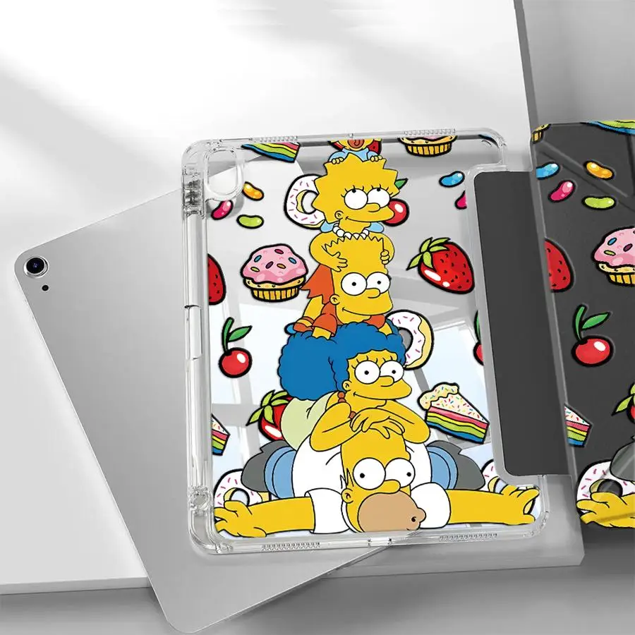 Simpsons Homer Bart Marge Tablet Case For iPad Air 4 5 M3 M2 1 2 M4 11inch Mini 6 7 Pro 2025 Pro 11th 10th 9th 8th 7th 12.9inch