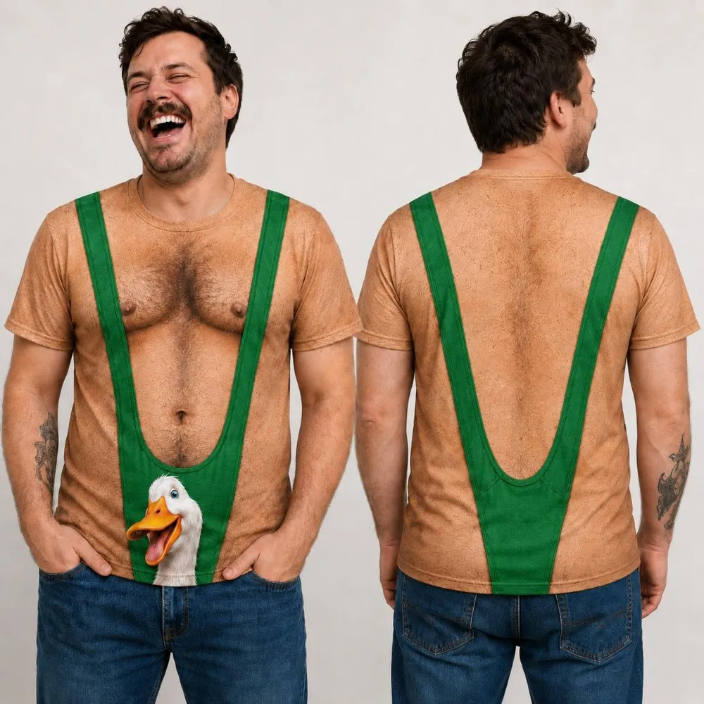 Lustiges 3D-gedrucktes Kurzarm-T-Shirt mit Muskel-Imitation für Herren, lässiger Stil, geeignet für Partys, Rollenspiele und Kostümbälle. – Detail 4