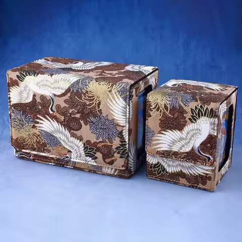 Gacha 100+ Load Trading Card Deck Box With 2 Dividers PU Leather Magnetic Closure Game Card Storage Box For PTCG YGO Sport Cards