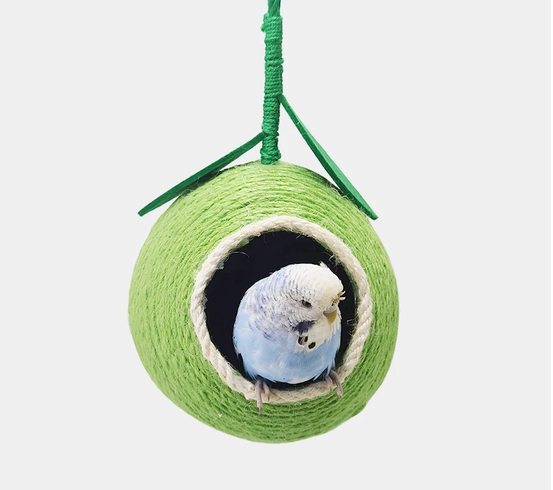 Parrot Bird's Nest Coconut Shell Tiger Skin Peony Parrot Bird Colorful Fruit Summer Summer Large Bite Resistant