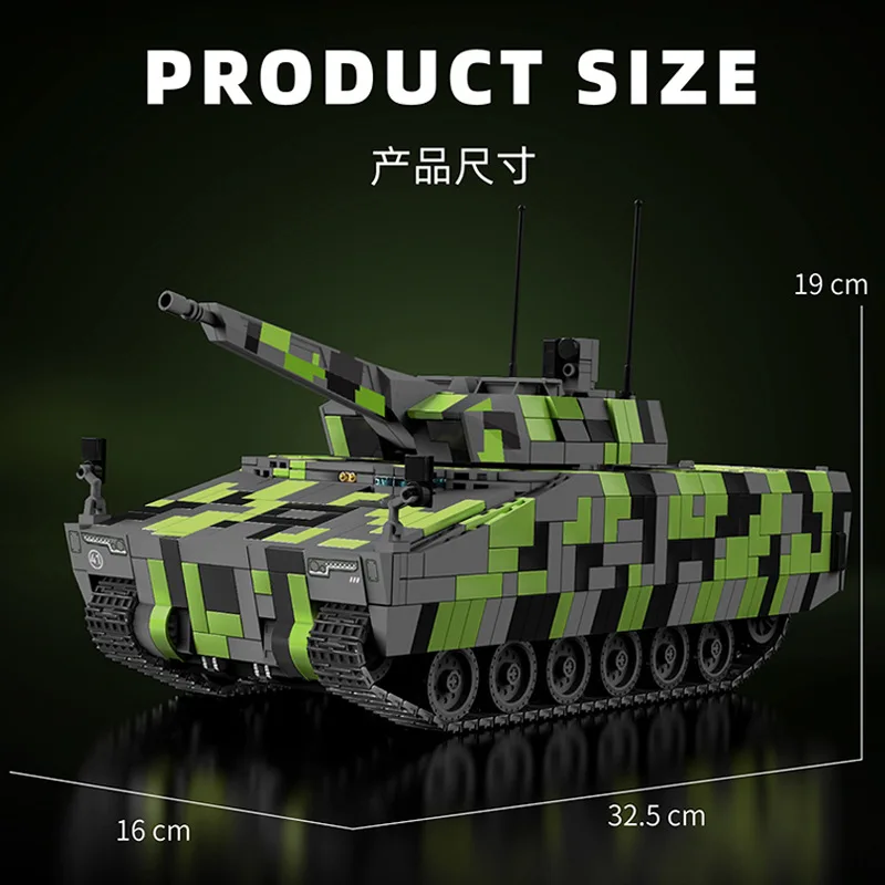 

Креативный военный KF-41 LYNX IFV Танк Строительный блок Набор игрушек Тигр Танк Модель двигателя DIY Кирпичи Модель Мальчик Игрушка для взрослых Подарки