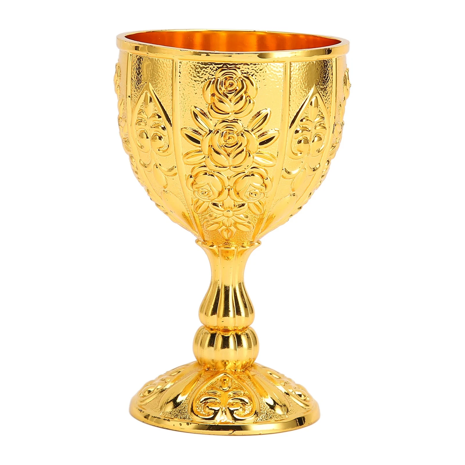 

Metal Embossed Wine Cup Vintage Flower Pattern Exquisite Details Metal Wine Cups For Home Decoration Gifts