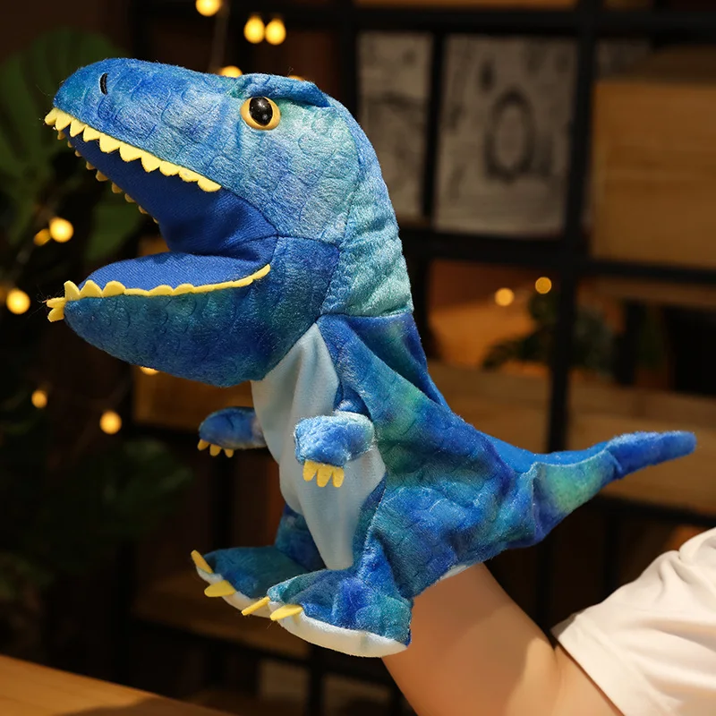 Marionnettes de dinosaure en peluche, jouets en peluche mignons, marionnettes à main de Dragon, cadeau pour enfants