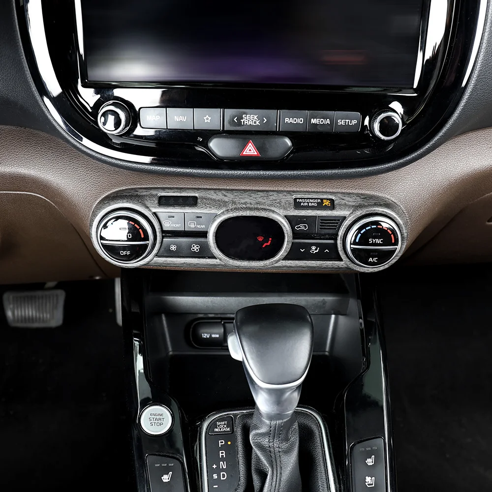 سيارة سوداء صندوق تخزين مركزي وحدة التحكم مسند الذراع حامل مُنظِم ABS لكيا سول 2020-2025 LHD اكسسوارات السيارات الداخلية