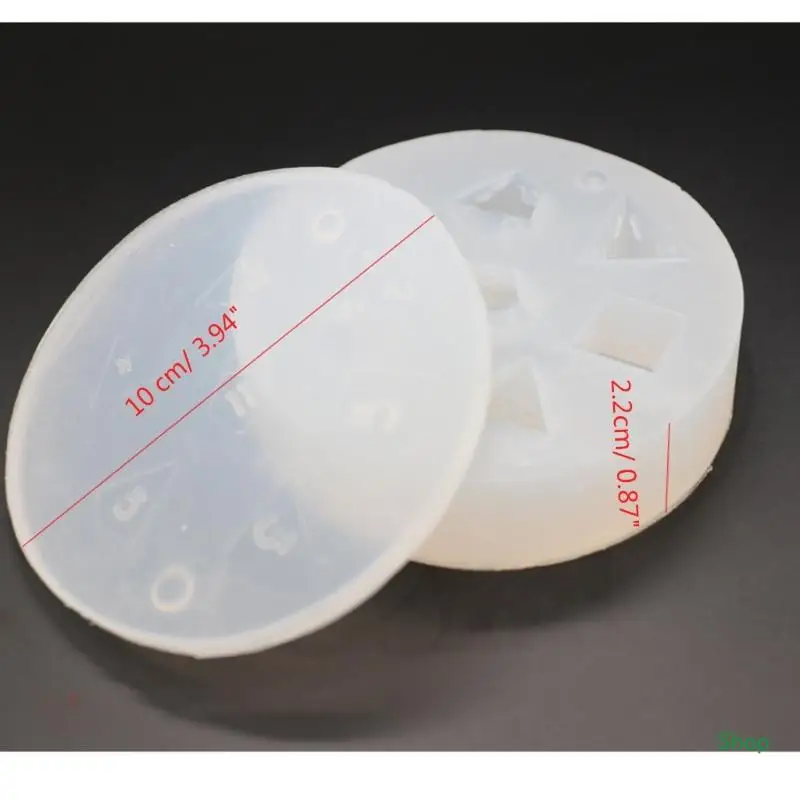 Dropship Numbers Game Silicone Mold Transparent Digital Dices Game Home Craft Tools