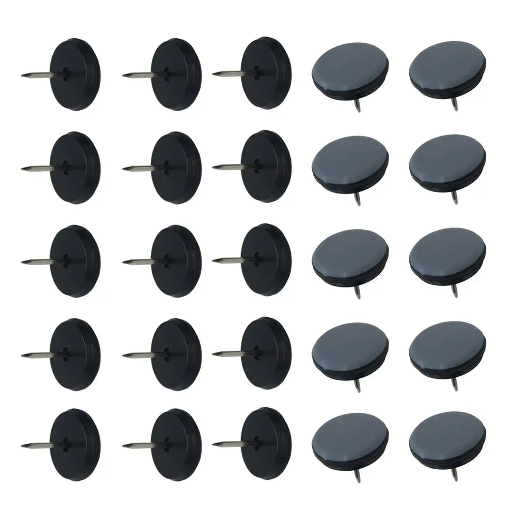 Leg Glides for Furniture Screw in Nail on Chair Sofa Pads for Hardwood Floors Carpet Vinyl Tile Floor Protector for Home Use