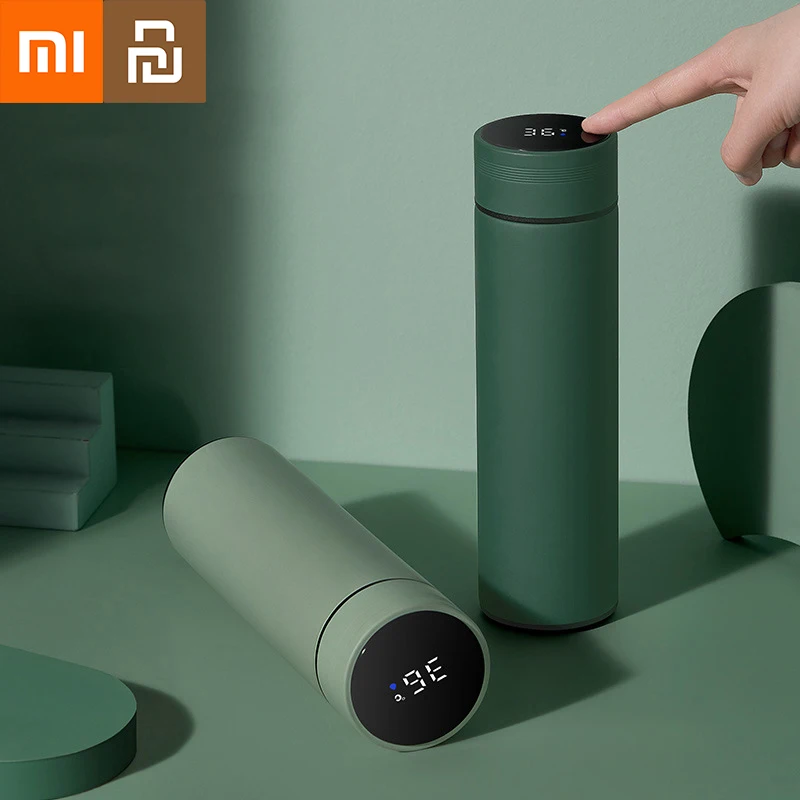 Xiaomi Youpin-Tasse Thermique Intelligente avec Affichage de la Température, Thermos de Voiture en Acier Inoxydable 304, Bouteille d'Eau Chauffante Longue Durée