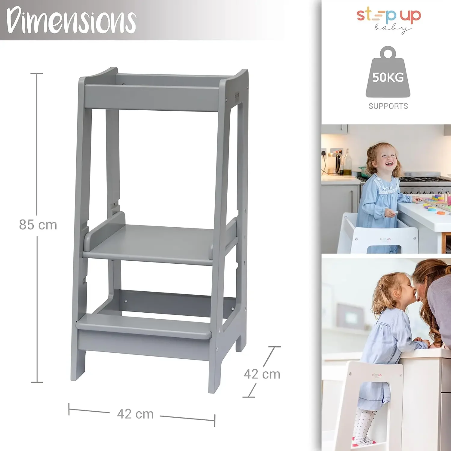 Toddler Tower | Inspired | Toddler Kitchen Stool Helper ,Kids Kitchen Step Stool , Toddler Standing Tower