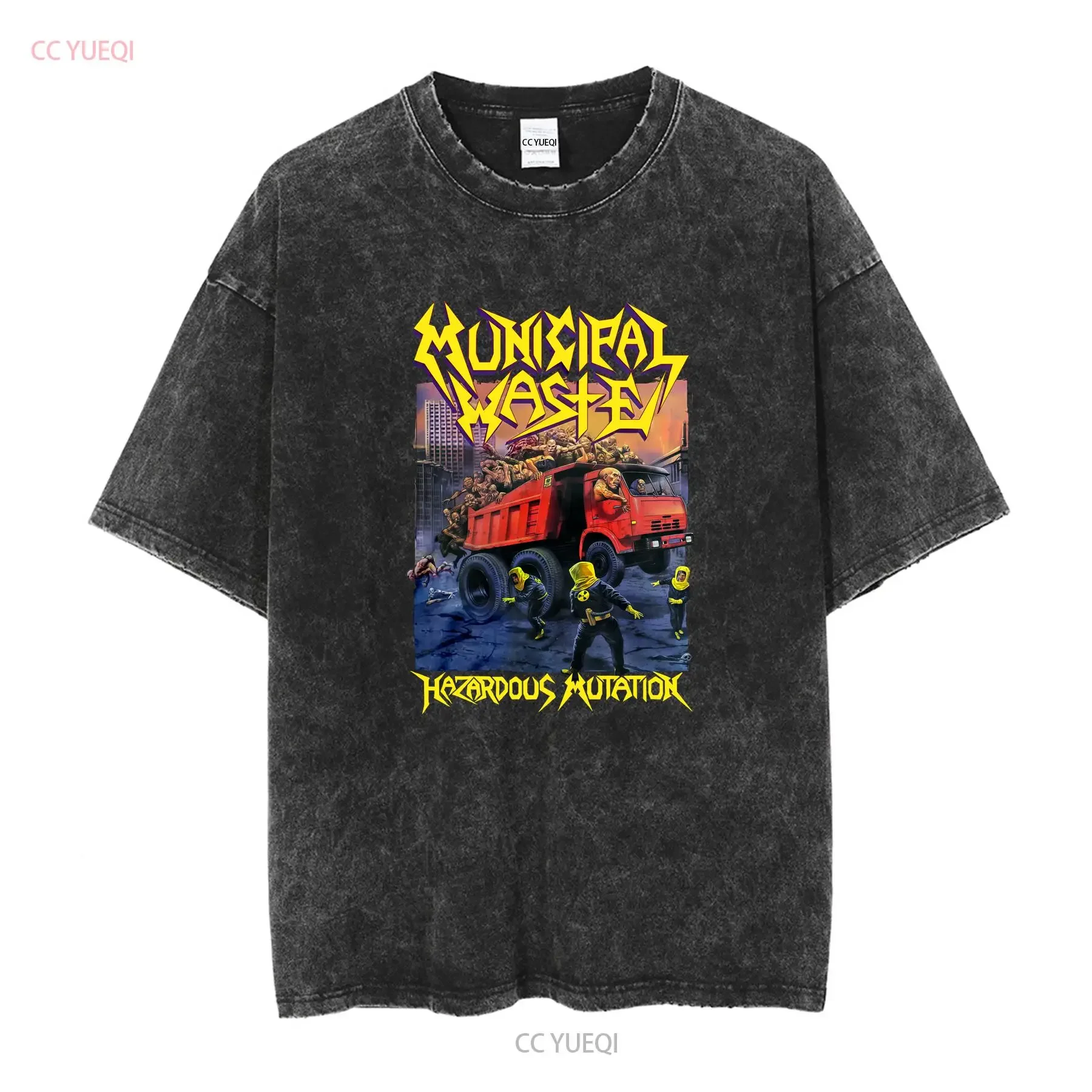 Authentic Municipal Waste Hazardous Mutations T Shirt S 2XL NEW vintage Washed Slightly Stretched streetwear homme Comfortable