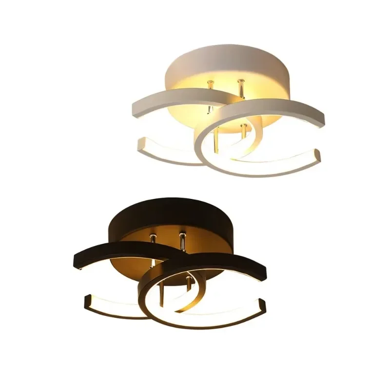 

24*17cm New Design Ceiling Lights Double C Shape Hallway Balcony Ceiling Light Fixture for Home Hotel Indoor Lighting Decoration
