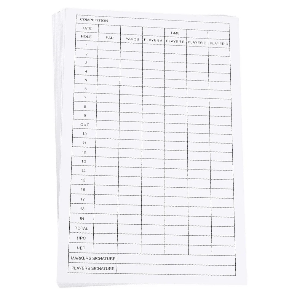 20 шт. карточки для гольфа с покрытием