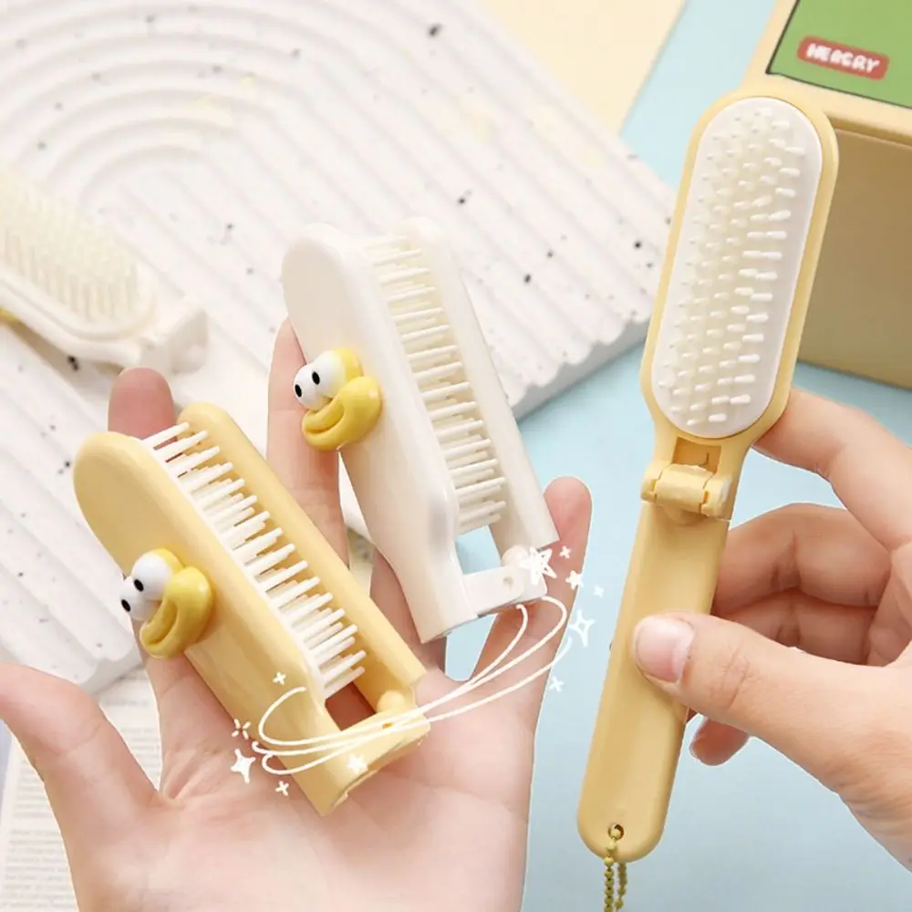 Small Comb Cute Big Mouth Folding Comb Cartoon Mini Hairdressing Comb Environmental Anti-Static Air Cushion Combs Women