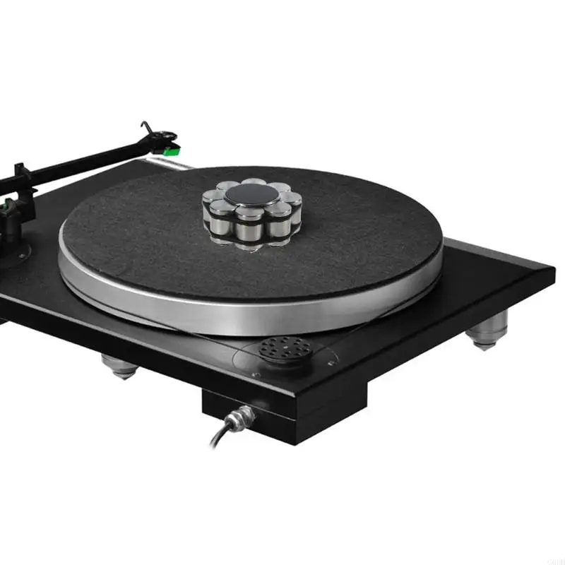 G6DD Metal Disc Stabilizer Lightweight Record Player Weight Clamp Disc