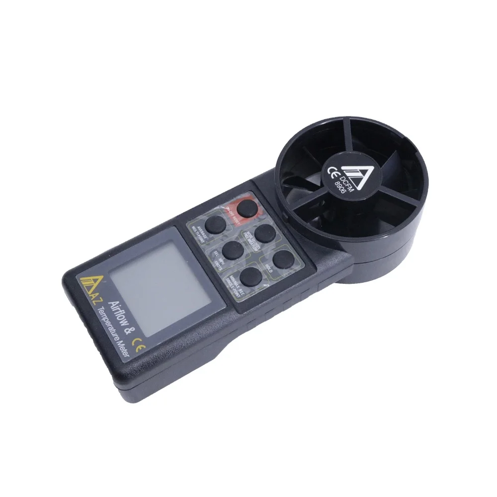 AZ8906 Handheld Digital Anemometer Multifunctional Air Flow Tester Temperature Meter