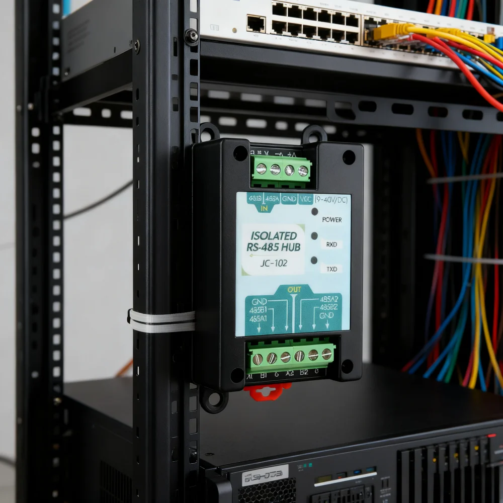 Industrial RS-485 Repeater with 3000m Signal Extension Anti-Interference Lightning Protected for Harsh Environment Applications