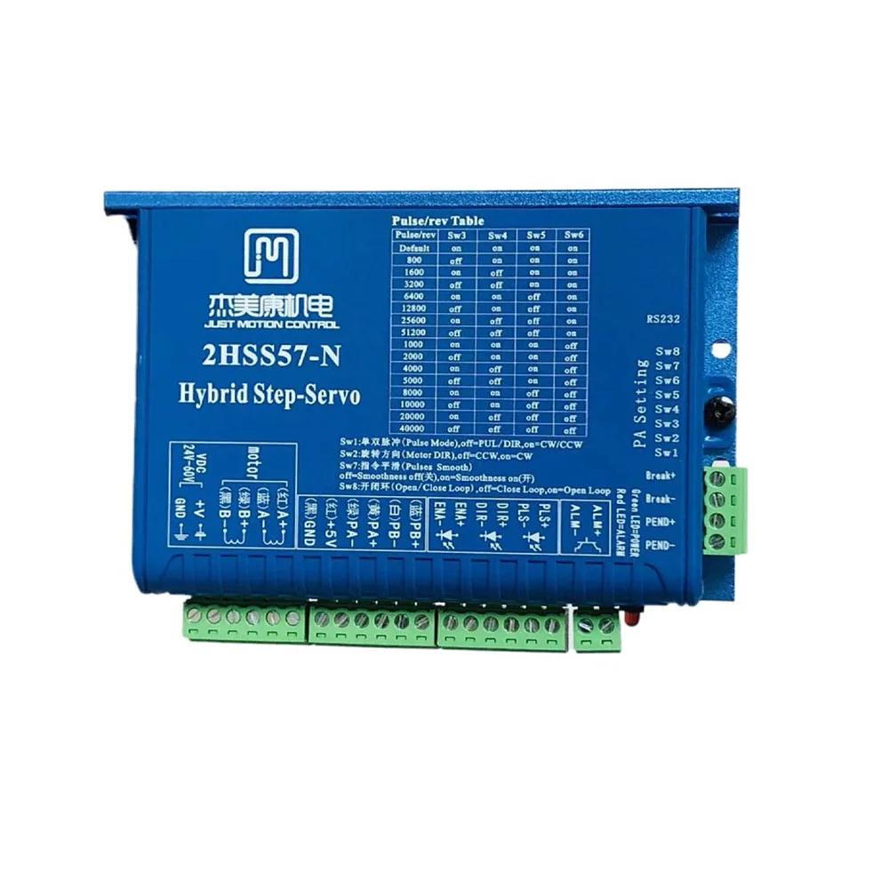 Imagem -04 - Movimentação Servo Híbrida do Motorista 2hss57 2hss57-n Nema23 do Motor Deslizante Bifásico de Jmc Compatível com Tensão de Entrada 2460vdc do Sinal de 524v