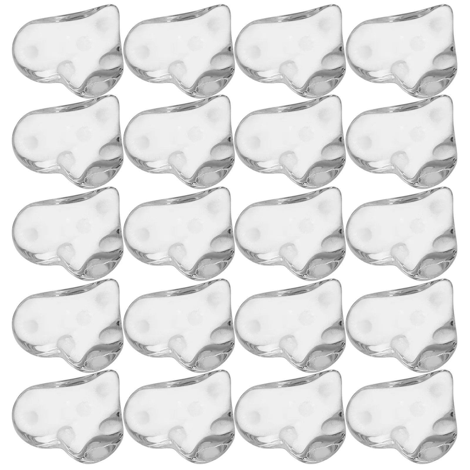 

20 Pcs Glass Manicure Color Card Nail Polish Display Displayboard High Transparency