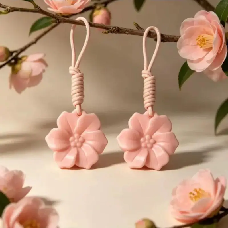 Camellia Scented Wax Hanging Ornament Natural Aromatherapy Wax Melt Fragrance Sachet For Closet Drawer Home Decor