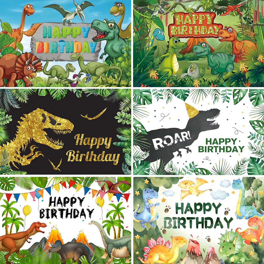 

Bonvvie Photography Backdrop Dinosaur Jungle Tropical Safari Baby Shower Birthday Party Kids Photozone Background Photo Studio