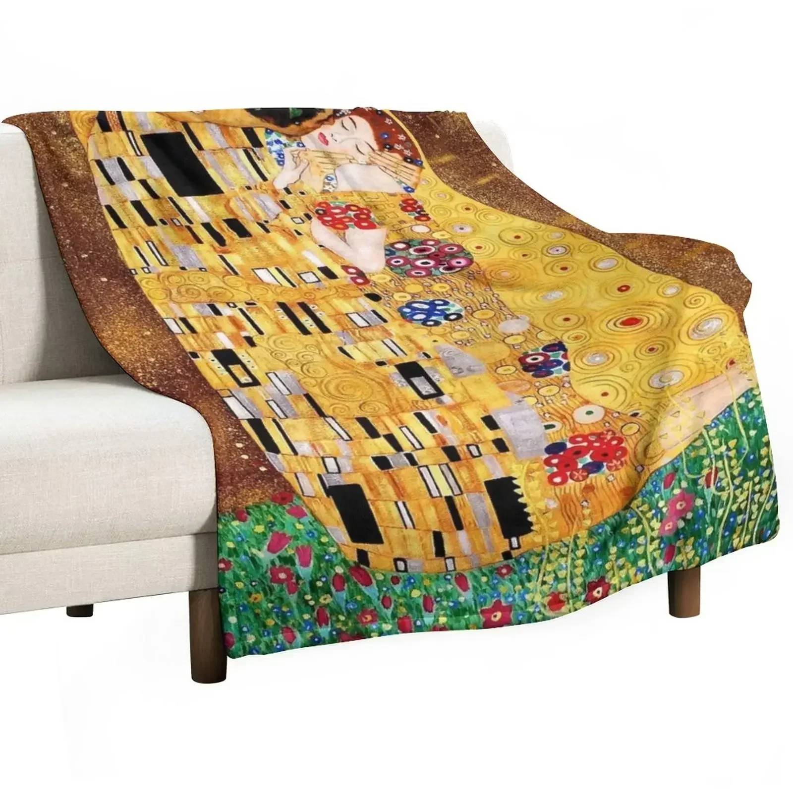 Gustav Klimt Throw Blanket Soft Big Decorative Sofa blankets and throws Blankets