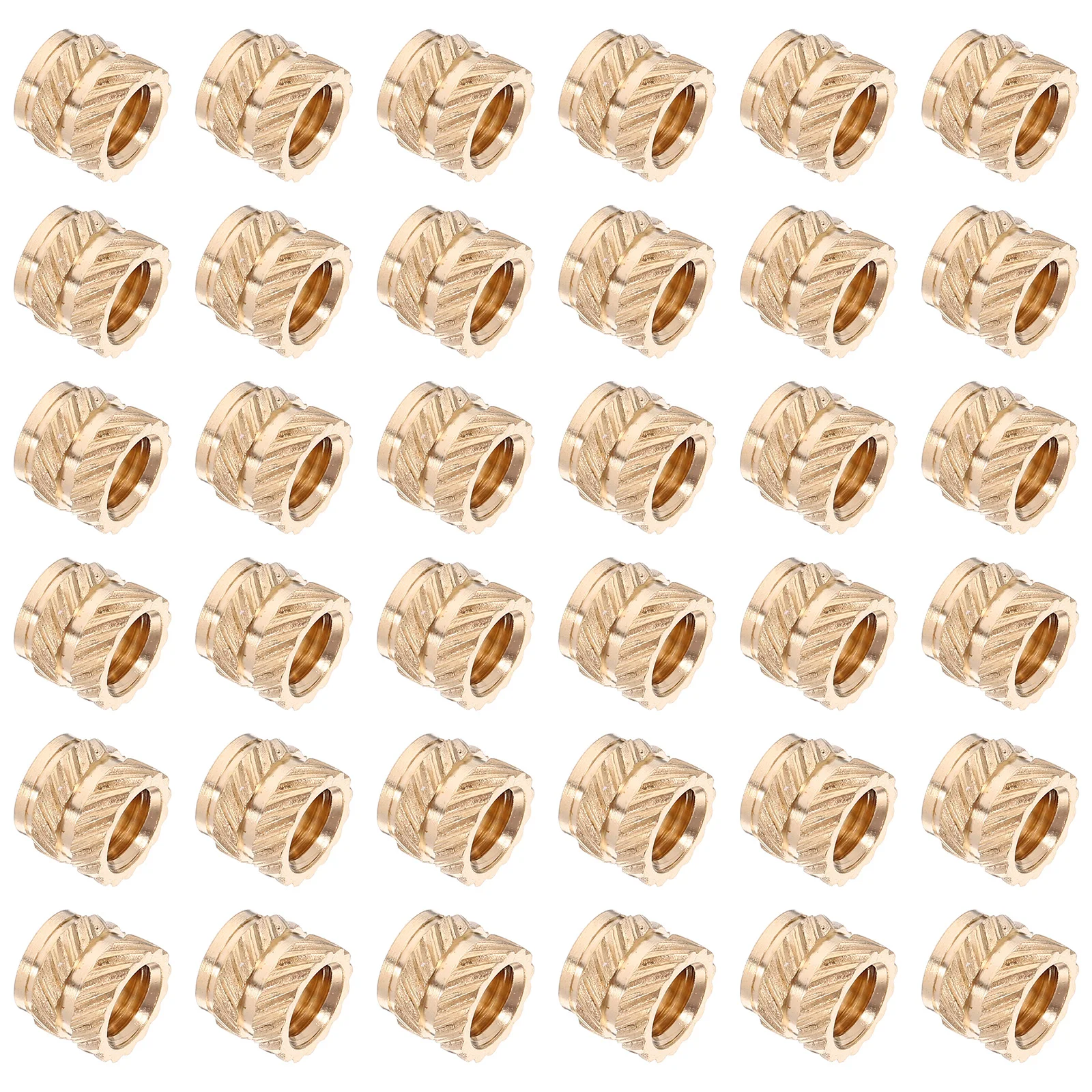 

60pcs M5 Brass Thread Inserts For Metal Plastic Wood Heat Set Embedded Nuts Durable Copper Locknuts Secure Fastening Anti