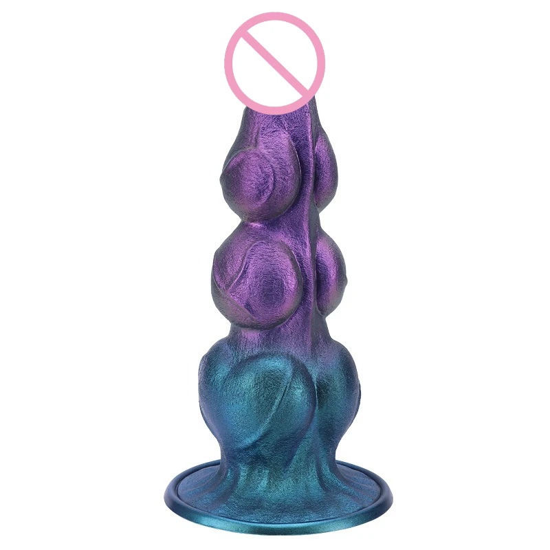 New Silicone Irregular-shaped Anal Plug for Both Men and Women, Self-pleasuring Device, Soft Flesh Manual Fake Penis